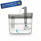 Fantana de apa LunaMiau, transparentă, filtrare apa, 1.5L