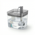 Fantana de apa LunaMiau, transparentă, filtrare apa, 1.5L